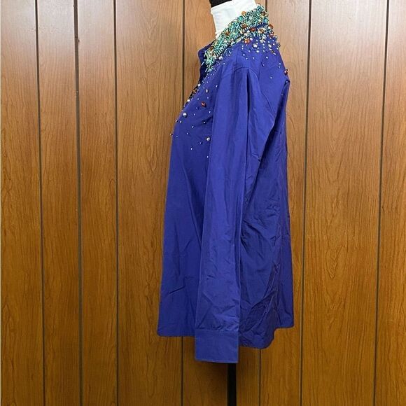Dries Van Noten Clavelly Degrade Beaded Shirt size 40/us size 8 - Picture 6 of 11